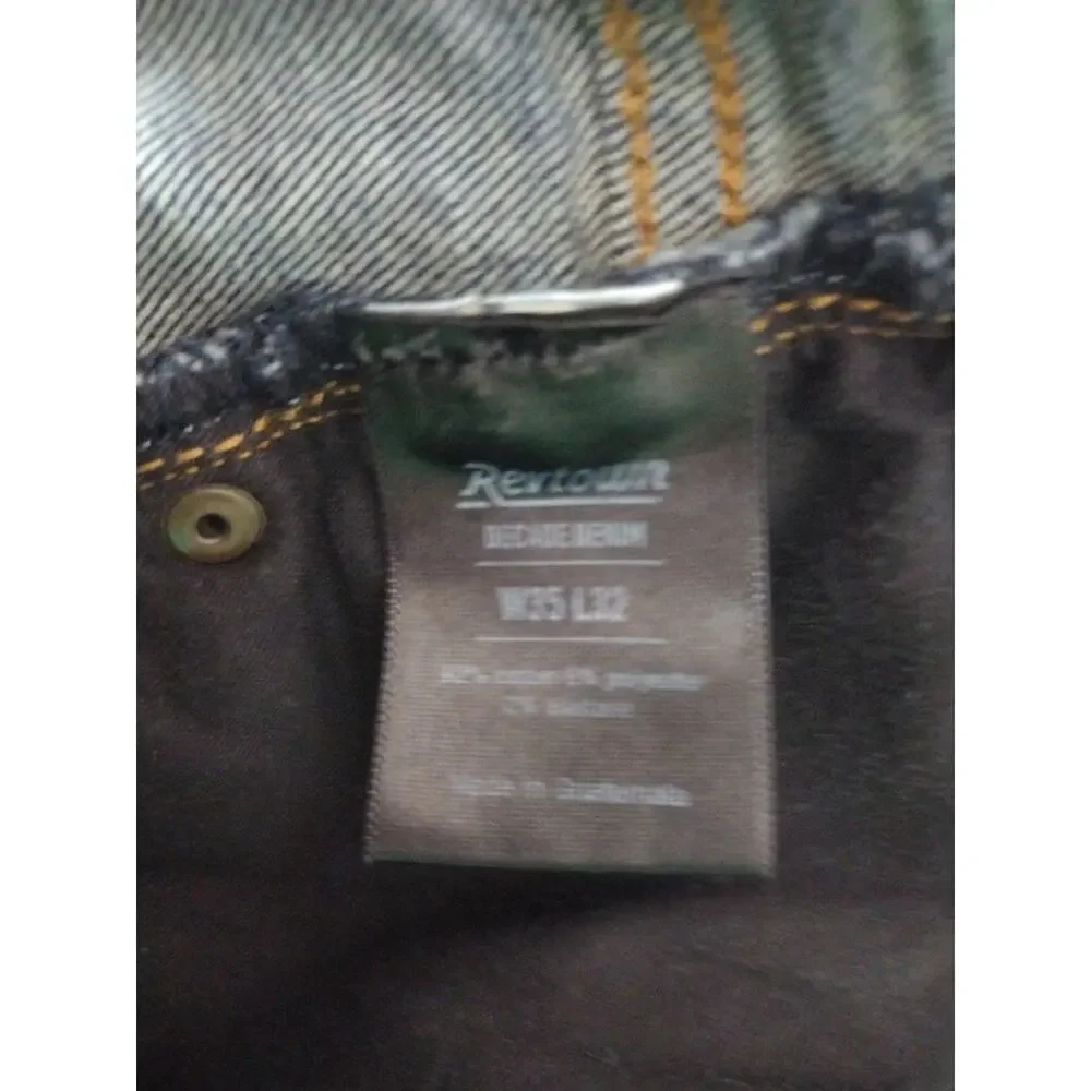 Revtown Sharp Jeans Mens 35x32 Dark Wash Slim Straight Normcore Casual Preppy